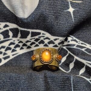 Elegant Gold and Orange Women's Ring